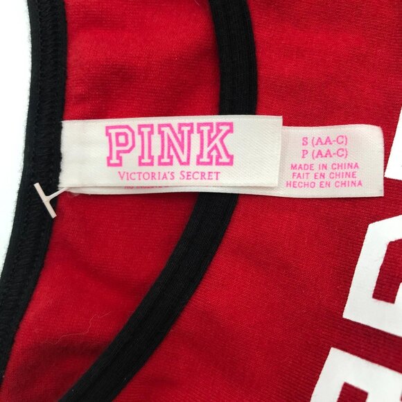 PINK Logo Sports Bra Red Small - Picture 3 of 3